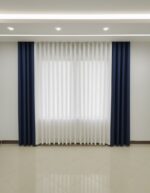 پرده حریر و مخمل پنل پانچ آماده پنجره 3 تا 4 متری - Image 2