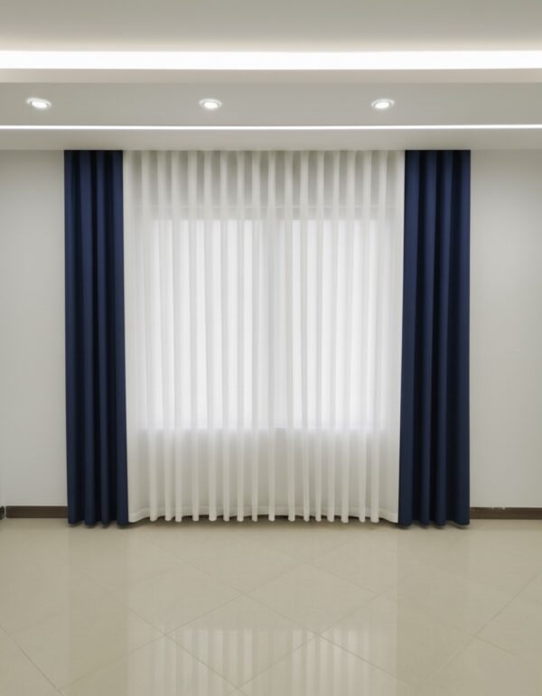 پرده حریر و مخمل پنل پانچ آماده پنجره 3 تا 4 متری - Image 2