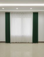 پرده حریر و مخمل پنل پانچ آماده پنجره 3 تا 4 متری - Image 3