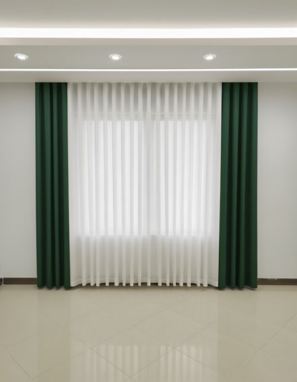 پرده حریر و مخمل پنل پانچ آماده پنجره 3 تا 4 متری - Image 3