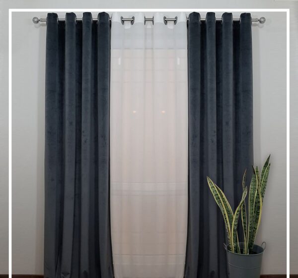 پرده پانچ مخمل و حریر پنجره 1 تا 2 متری - Image 4
