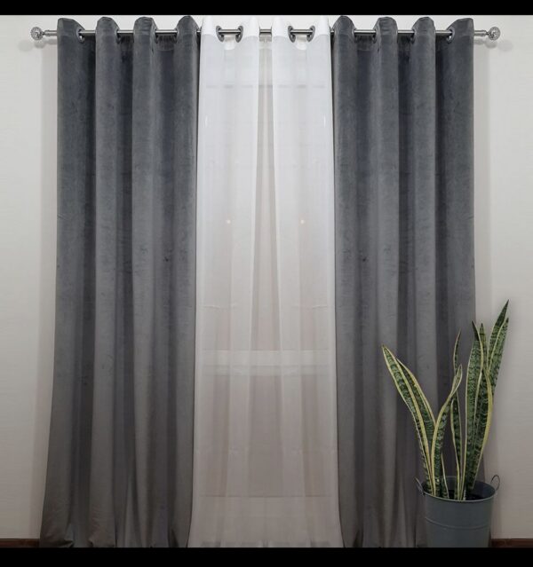 پرده پانچ مخمل و حریر پنجره 1 تا 2 متری - Image 3
