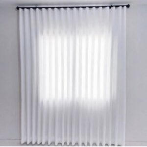 پرده حریر مات مدل مینیمال همراه نوار و دوخت